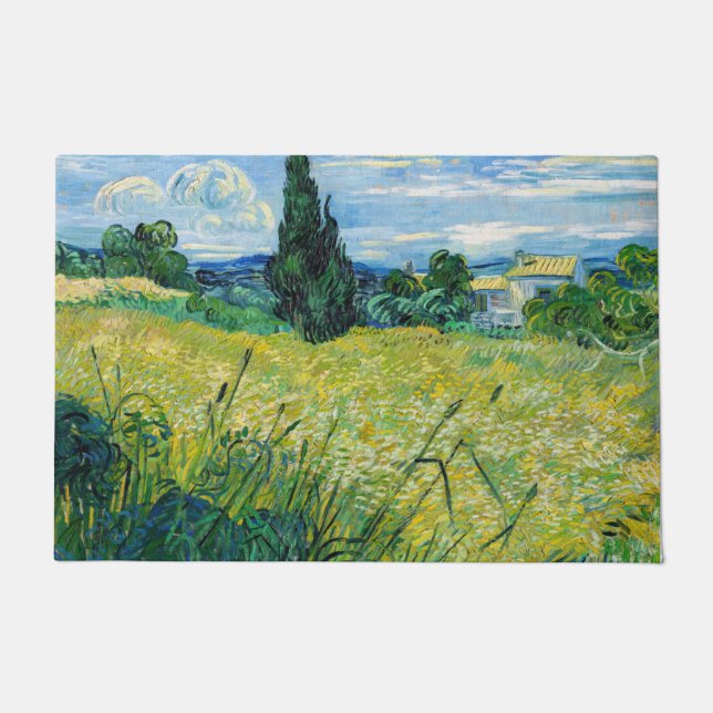 Vincent van Gogh - Grünes Weizenfeld mit Cypress Fußmatte (Vorderseite)