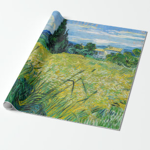 Vincent van Gogh - Grünes Weizenfeld mit Cypress Geschenkpapier