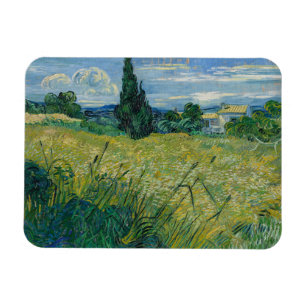 Vincent Van Gogh, Grünes Weizenfeld mit Cypress Magnet
