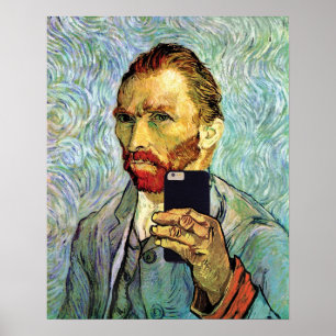 Vincent Van Gogh Handy Selfie Selbstportrait Poster
