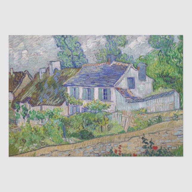 Vincent van Gogh - Häuser in Auvers Seidenpapier (Vorderseite)