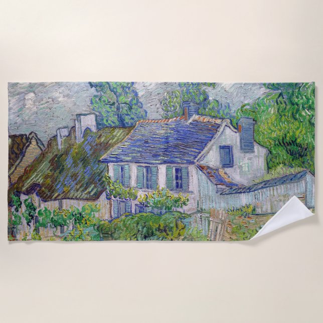 Vincent van Gogh - Häuser in Auvers Strandtuch (Vorderseite)