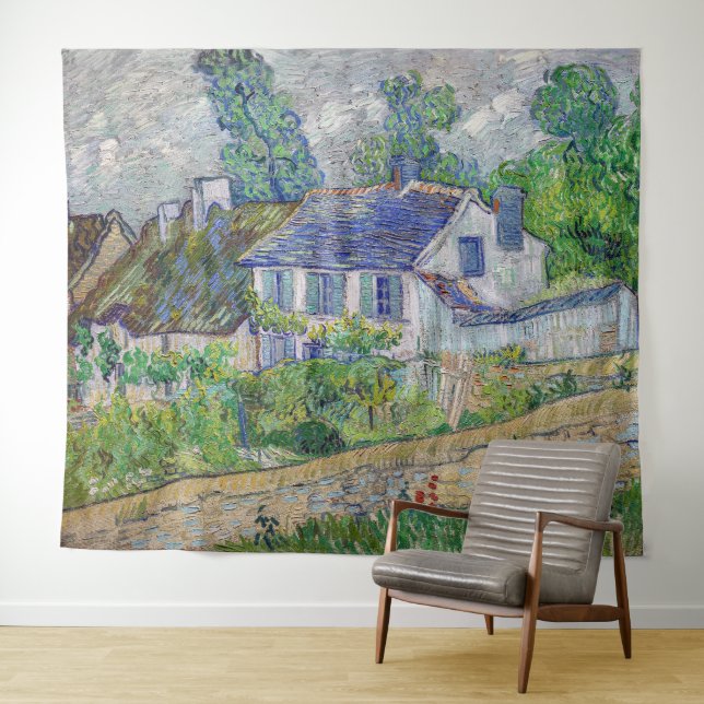 Vincent van Gogh - Häuser in Auvers Wandteppich (Beispiel (Horizontal))