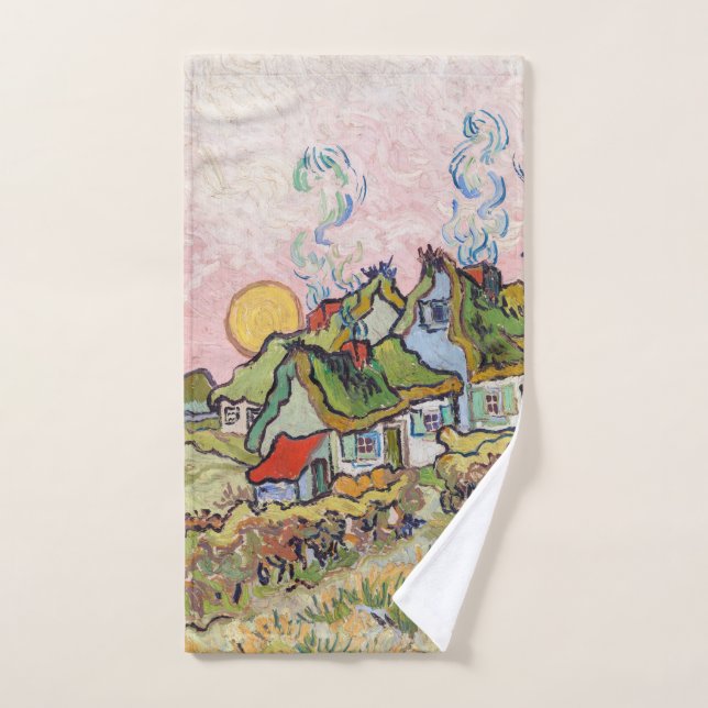 Vincent van Gogh - Häuser und Abbildung Badhandtuch Set (Handtuch)