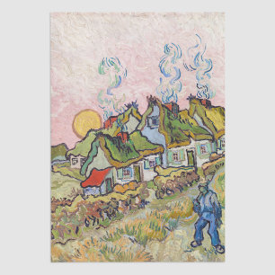 Vincent van Gogh - Häuser und Abbildung Seidenpapier