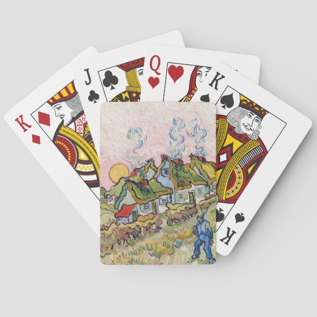 Vincent van Gogh - Häuser und Abbildung Spielkarten (Rückseite)