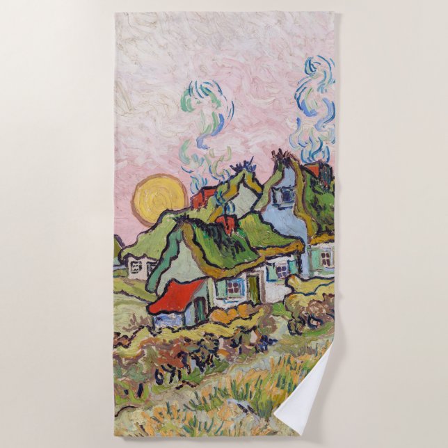Vincent van Gogh - Häuser und Abbildung Strandtuch (Vorderseite)
