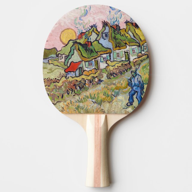Vincent van Gogh - Häuser und Abbildung Tischtennis Schläger (Vorderseite)