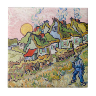 Vincent van Gogh - Häuser und Figur  Fliese