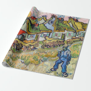 Vincent van Gogh - Häuser und Figur Geschenkpapier