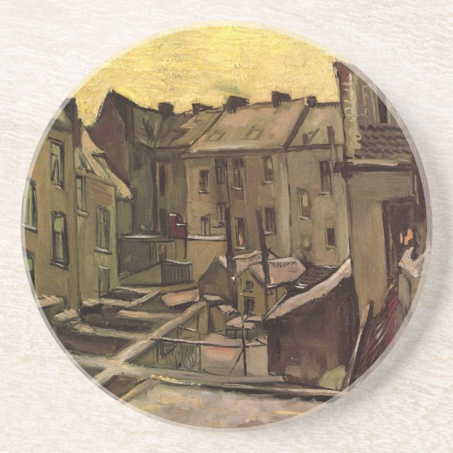 Vincent van Gogh, Hinterhof der alten Häuser, Antw Sandstein Untersetzer (Vorne)