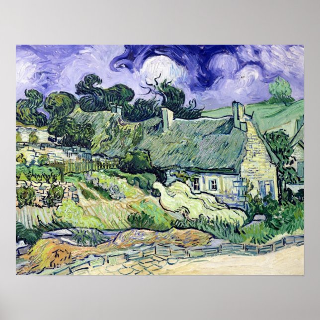 Vincent van Gogh | Hütte in Cordeville Poster (Vorne)
