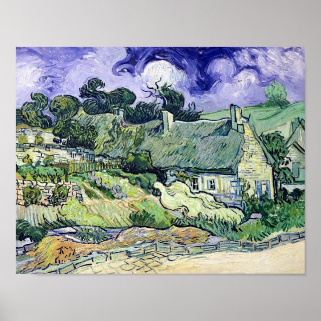 Vincent van Gogh | Hütte in Cordeville Poster (Vorne)