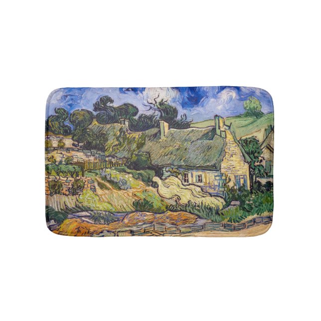 Vincent Van Gogh - Hütten in Cordeville Badematte (Vorderseite)