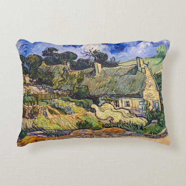 Vincent Van Gogh - Hütten in Cordeville Dekokissen (Vorderseite)