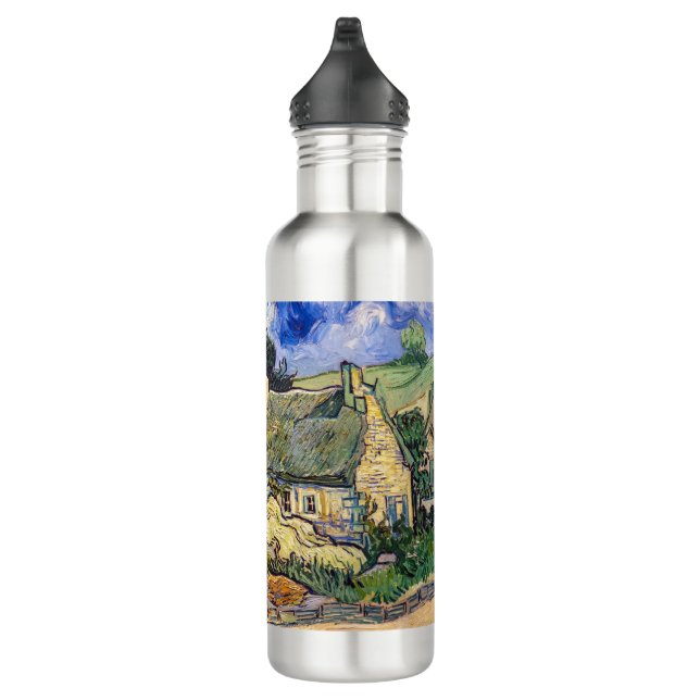 Vincent Van Gogh - Hütten in Cordeville Edelstahlflasche (Rechts)