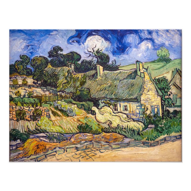 Vincent Van Gogh - Hütten in Cordeville Fotodruck (Vorne)