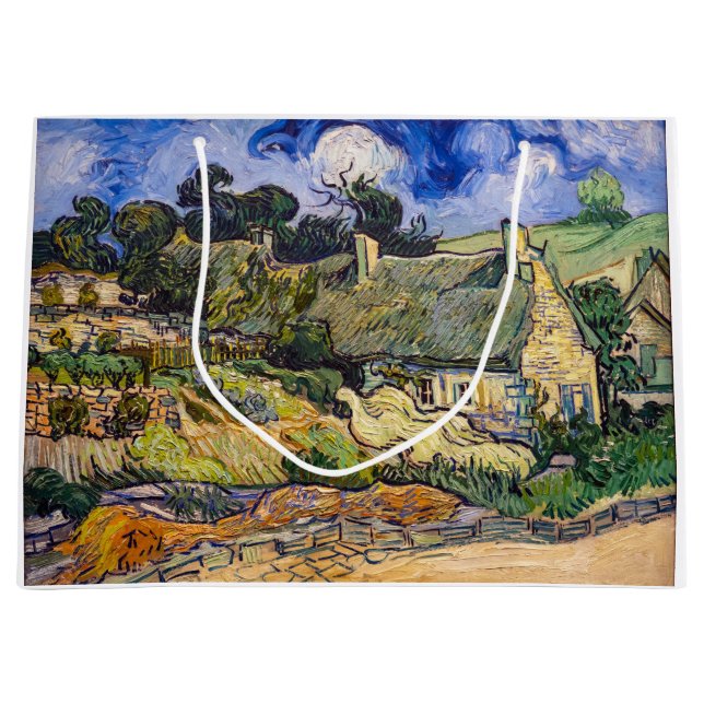 Vincent Van Gogh - Hütten in Cordeville Große Geschenktüte (Vorderseite)