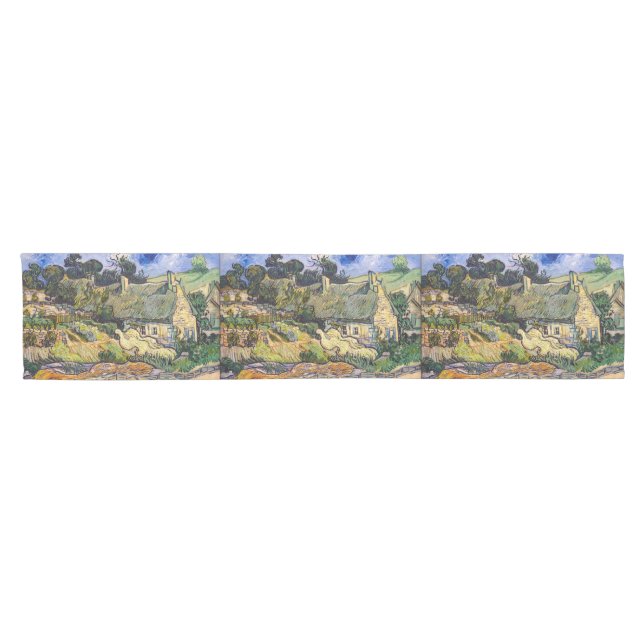 Vincent Van Gogh - Hütten in Cordeville Kurzer Tischläufer (Horizontal)