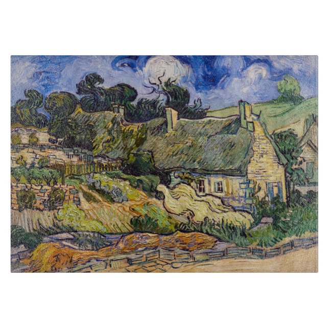 Vincent Van Gogh - Hütten in Cordeville Schneidebrett (Vorderseite)