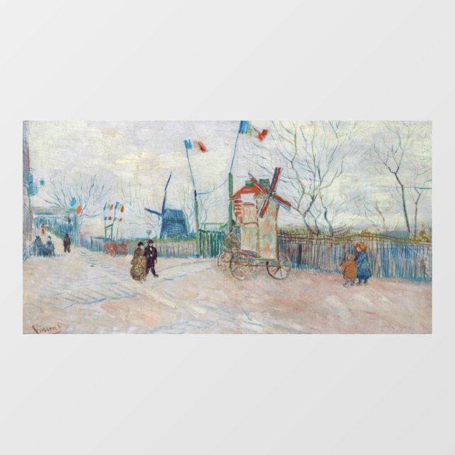Vincent van Gogh - Impasse des Deux Freres Fensteraufkleber (Blatt)