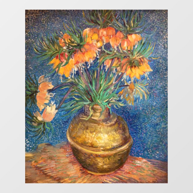 Vincent van Gogh - Imperiale Fritillaries Fensteraufkleber (Blatt)
