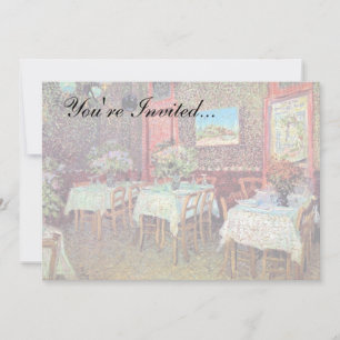 Vincent Van Gogh - Innenraum eines Restaurants Einladung