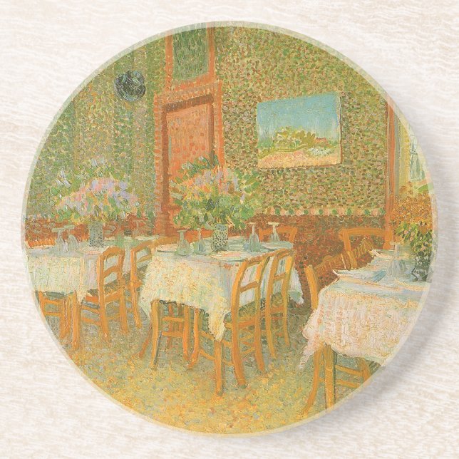 Vincent van Gogh - Inneres eines Restaurants Getränkeuntersetzer (Vorne)