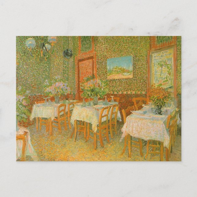Vincent van Gogh - Inneres eines Restaurants Postkarte (Vorderseite)
