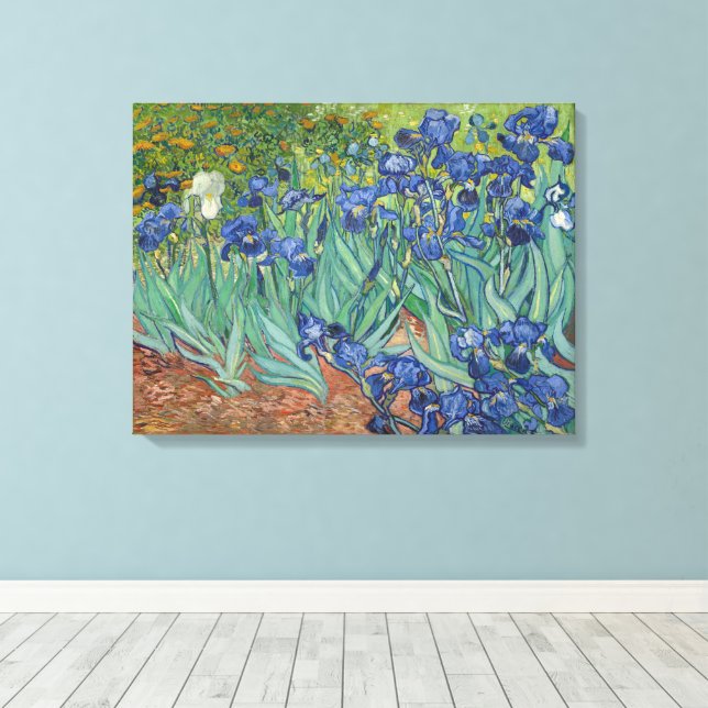 Vincent Van Gogh, Ire, Les Iris Leinwanddruck (Insitu (Holzboden))