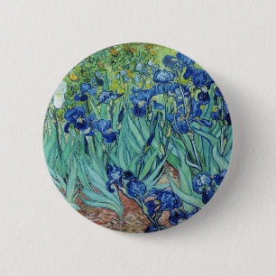 Vincent van Gogh Irises Button