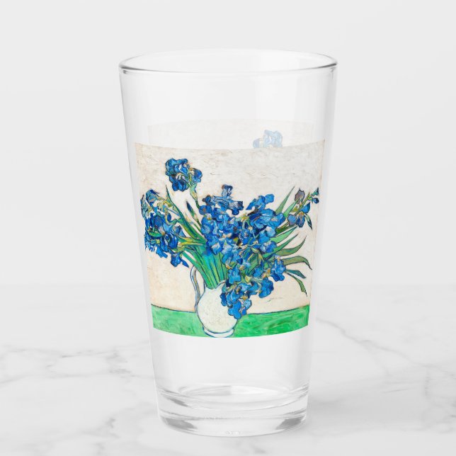 Vincent van Gogh IRISES ET ROSES boire du verre (Devant)