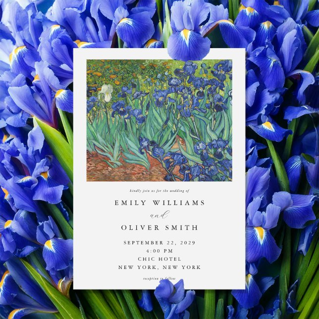 Vincent Van Gogh Irises Floral Wedding Einladung (Von Creator hochgeladen)