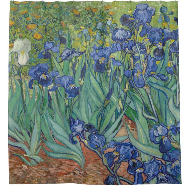 Vincent van Gogh Irises GalleryHD Fine Art Duschvorhang (Vorderseite)