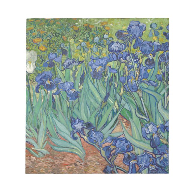 Vincent Van Gogh Irises Malerei Blume Kunstwerk Notizblock (Vorderseite)