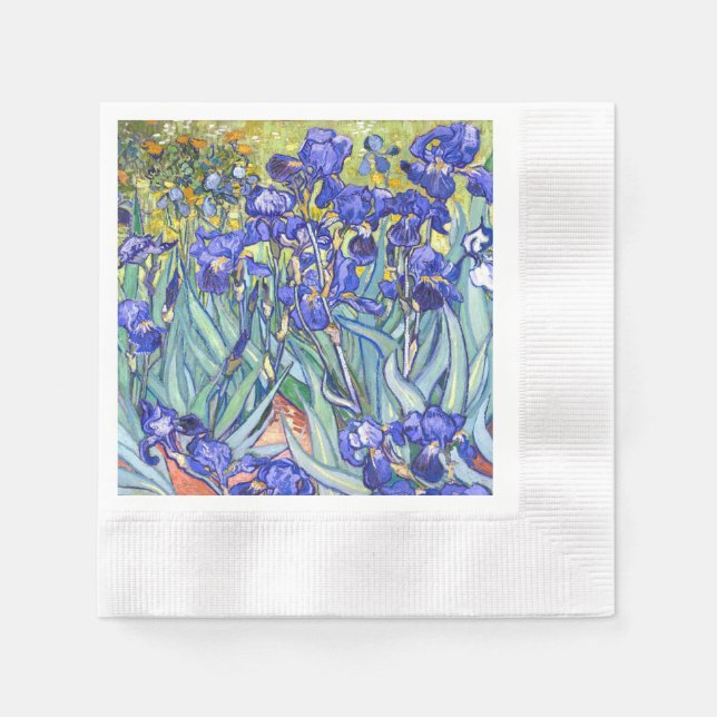 Vincent Van Gogh Irises Vintag Fine Art Serviette (Vorderseite)