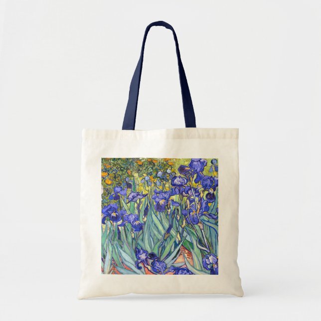 Vincent Van Gogh Irises Vintag Fine Art Tragetasche (Vorne)