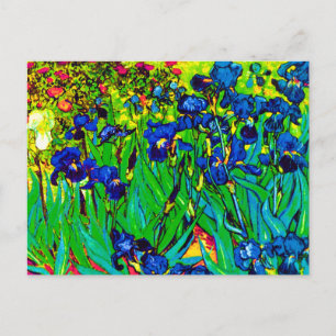 Vincent Van Gogh - Irissen - Flower Lover Pop Art Postkarte