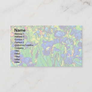 Vincent Van Gogh - Irissen - Flower Lover Pop Art Visitenkarte