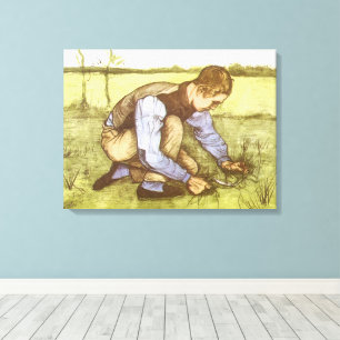 Vincent van Gogh - Junge beim Mähen mit der Sichel Leinwanddruck
