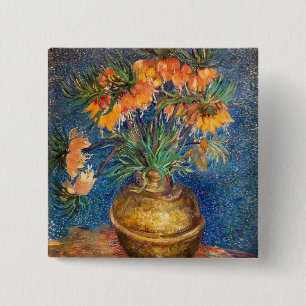 Vincent van Gogh - Kaiserliche Fritillarien Button