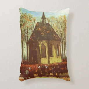 Vincent van Gogh - Kapelle in Nuenen, Kirchgänger Dekokissen