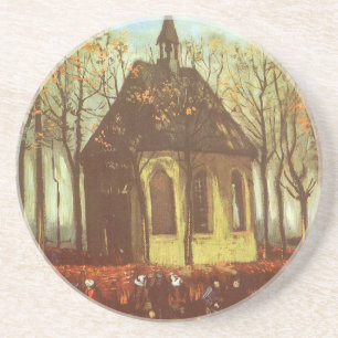 Vincent van Gogh - Kapelle in Nuenen, Kirchgänger Getränkeuntersetzer