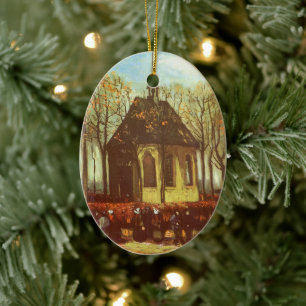 Vincent van Gogh - Kapelle in Nuenen, Kirchgänger Keramikornament