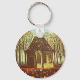 Vincent van Gogh - Kapelle in Nuenen, Kirchgänger Schlüsselanhänger
