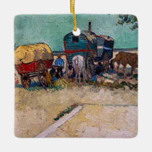 Vincent van Gogh - Karawanen, Zigeunerlager bei Ar Keramikornament
