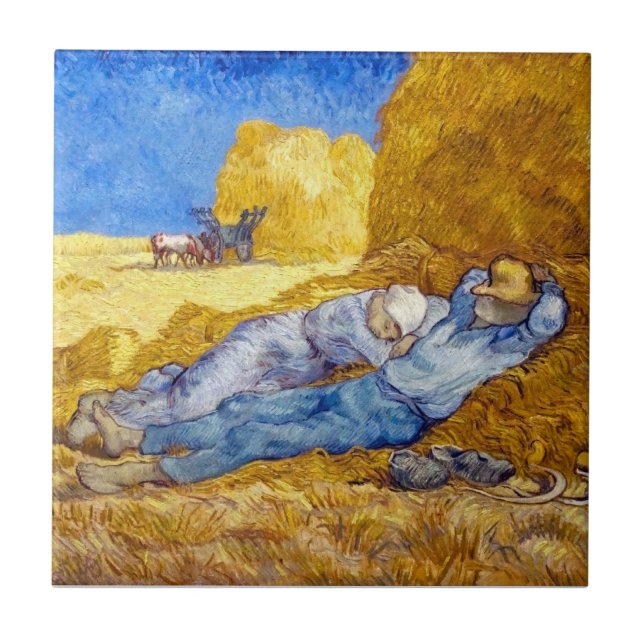 Vincent Van Gogh - Keine Erholung von der Arbeit - Fliese (Vorderseite)