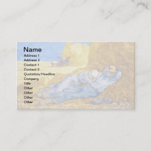 Vincent Van Gogh - Keine Erholung von der Arbeit - Visitenkarte