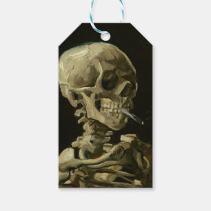 Vincent van Gogh-Kopf eines Skeletts mit Zigarette Geschenkanhänger