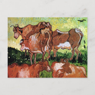 Vincent Van Gogh - Kühe (Nach Jordaens) Kunstwerk Postkarte